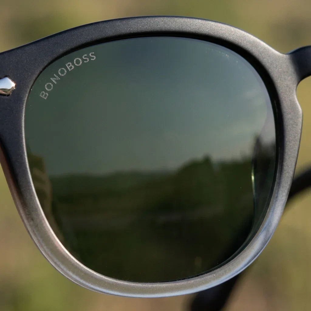Lentes sol Waimea RPET polarizados UV400 detalle lente coating espejado precision optica Bonoboss #color_g15