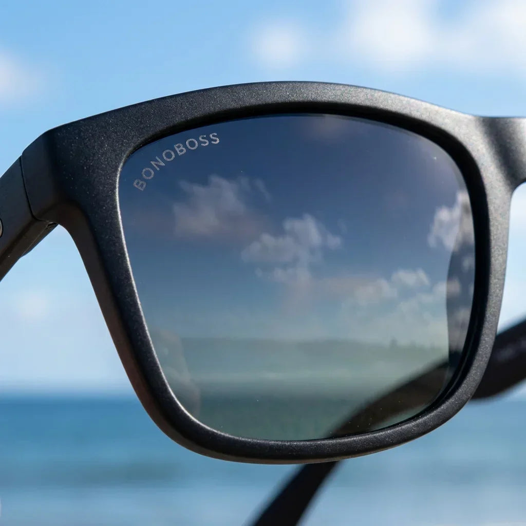 Rapanui RPET lentes ópticos negro vista frontal para hombre y mujer #color_negro