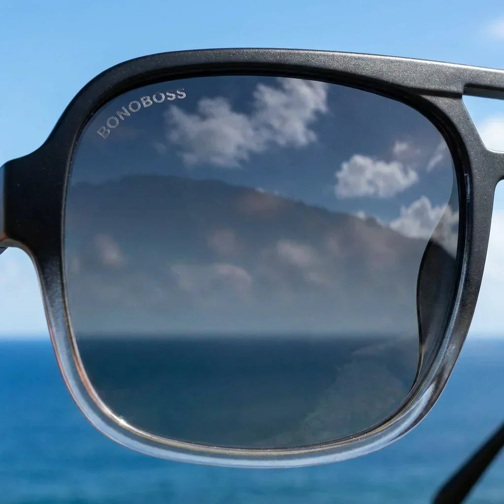 Orson RPET anteojos ópticos negro diseño frontal para hombre y mujer #color_negro
