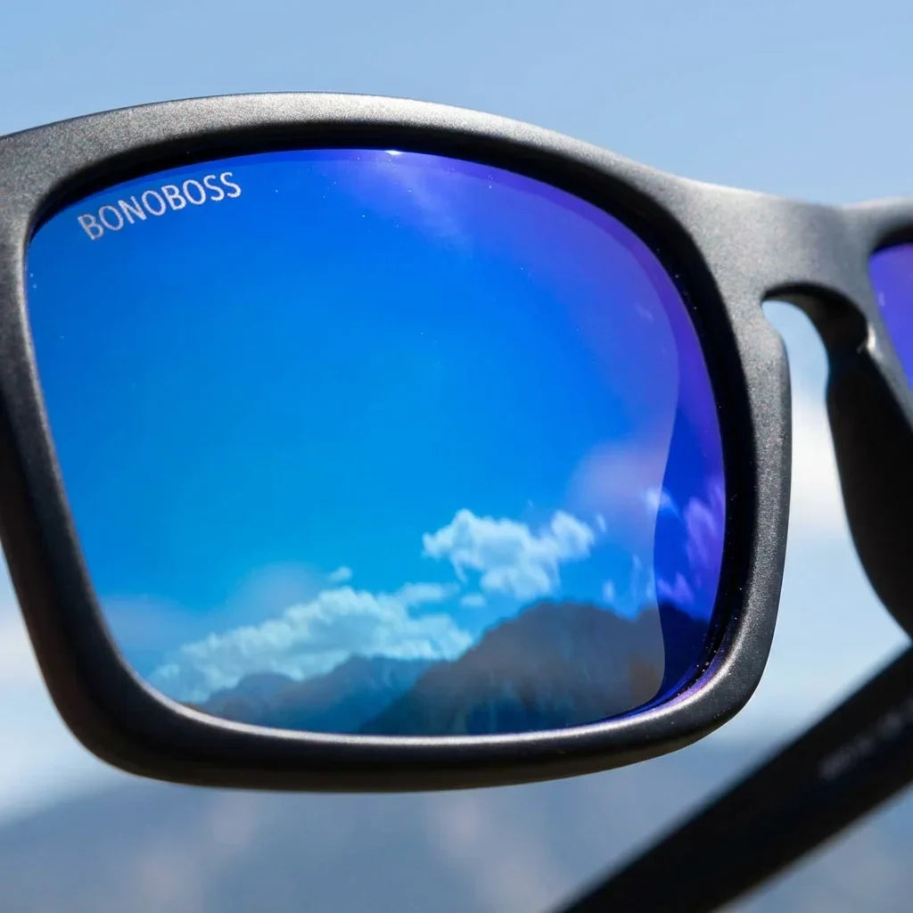 Lautaro RPET lentes ópticos azul vista frontal para hombre y mujer #color_azul