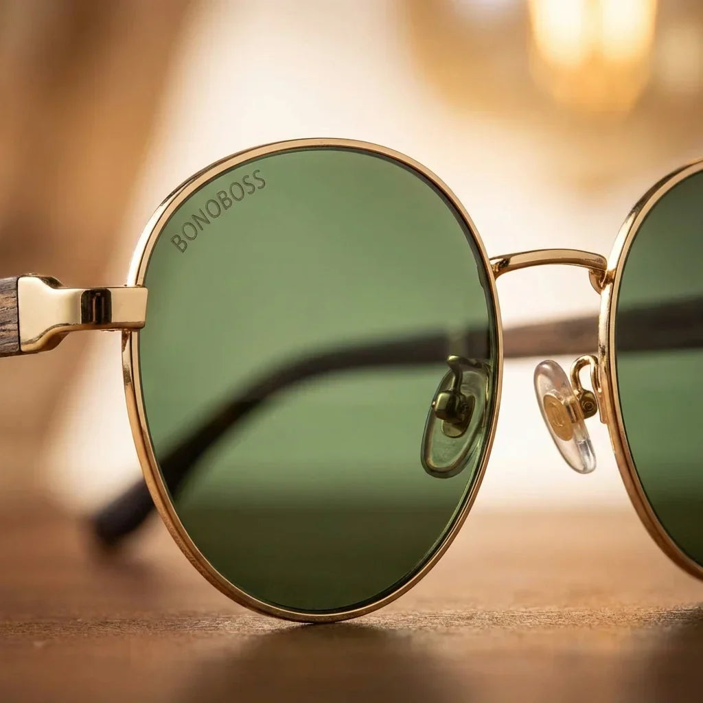 Packshot frontal Harry Gold lentes polarizados hombre verde militar G15 #color_g15
