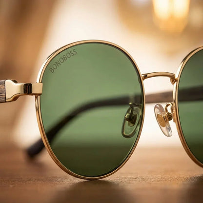 Packshot frontal Harry Gold lentes polarizados hombre verde militar G15 #color_g15