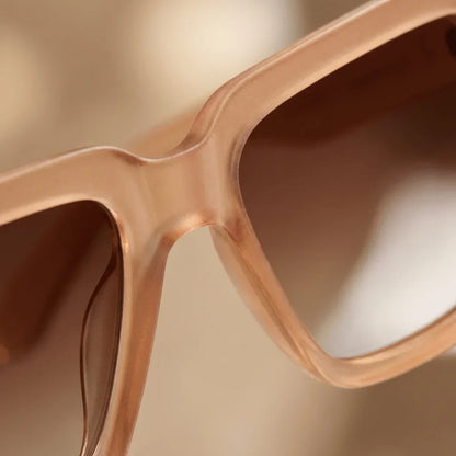 Lentes sol Verona polarizados UV400 macro textura acetato vetas detalle premium Bonoboss #color_champagne