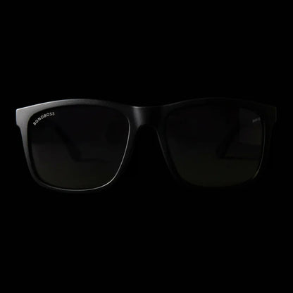 Lentes sol Rapanui RPET polarizados UV400 frontal dramatico luz editorial Bonoboss #color_dark