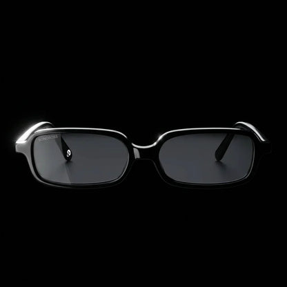 Lentes sol Navarino polarizados UV400 frontal dramatico luz editorial Bonoboss #color_negro