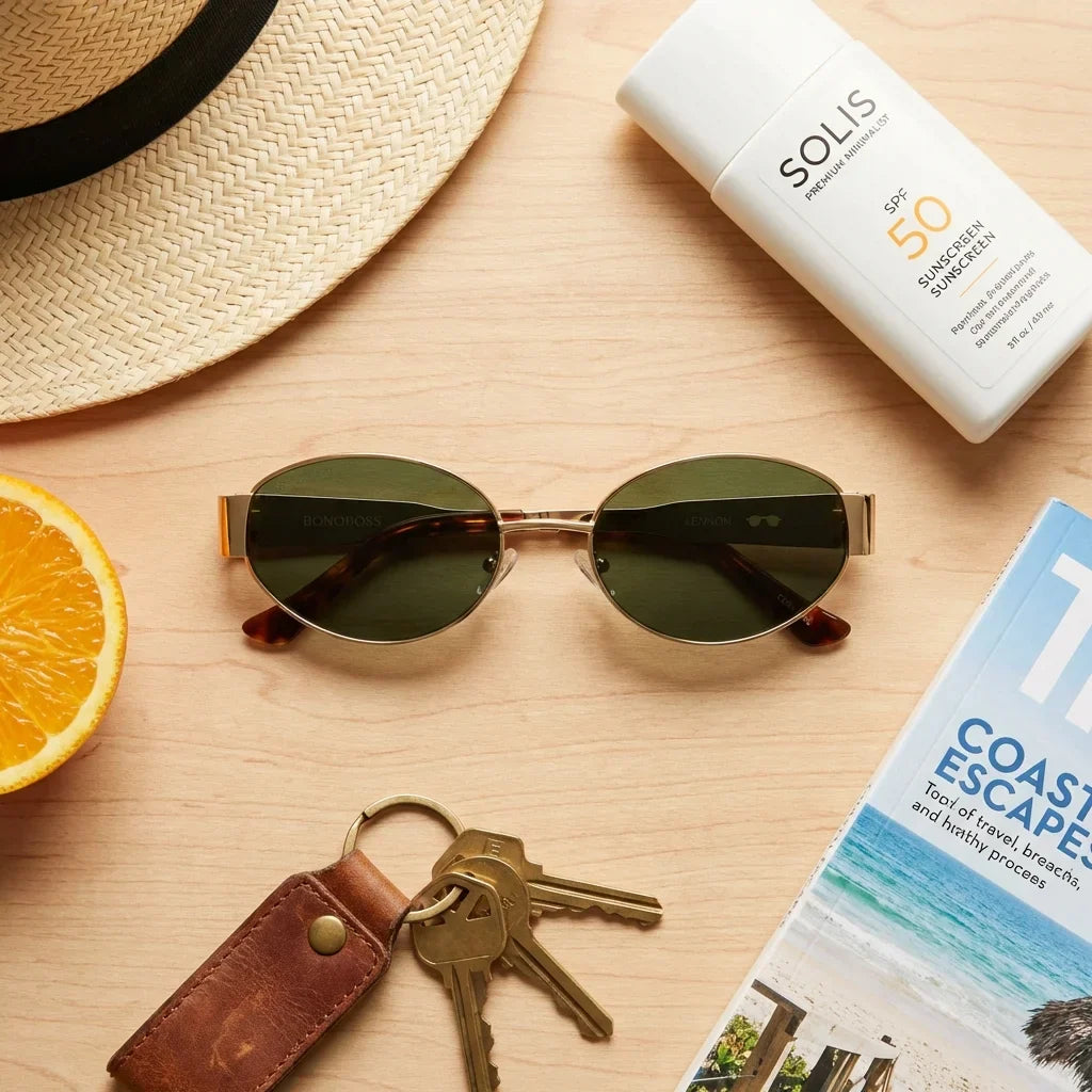 Lentes sol New Lennon polarizados bio-acetato g15 flat lay summer essentials playa accesorios verano Bonoboss #editorial_detail2 #color_g15