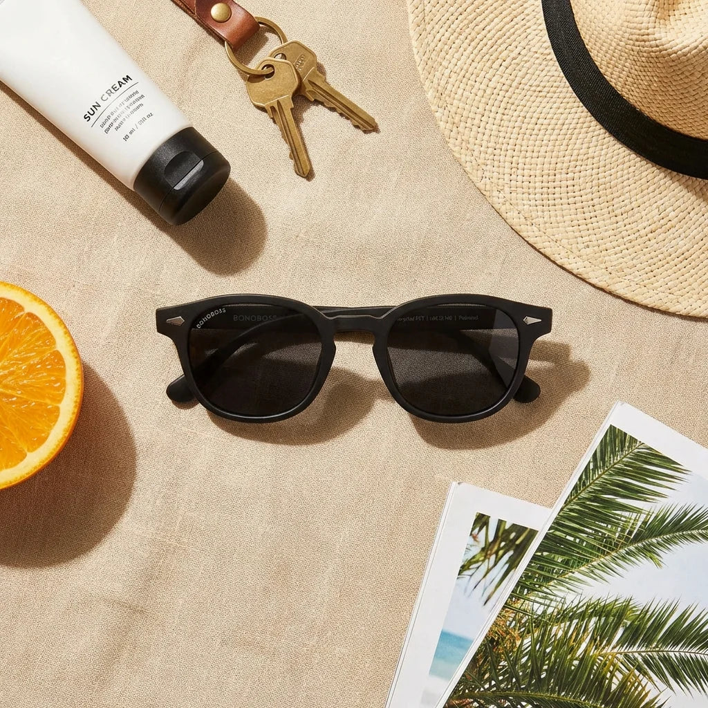 Lentes sol Waimea RPET polarizados UV400 composicion summer essentials accesorios playa Bonoboss #color_negro