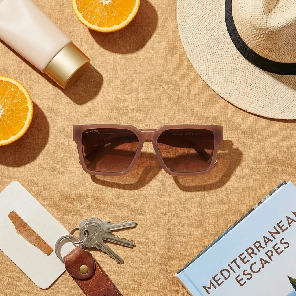 Packshot frontal Montenegro lentes polarizados hombre tono café #color_brown