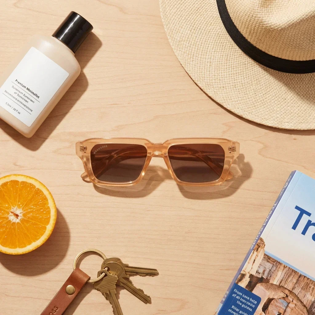 Lentes sol Verona polarizados UV400 composicion summer essentials accesorios playa Bonoboss #color_champagne