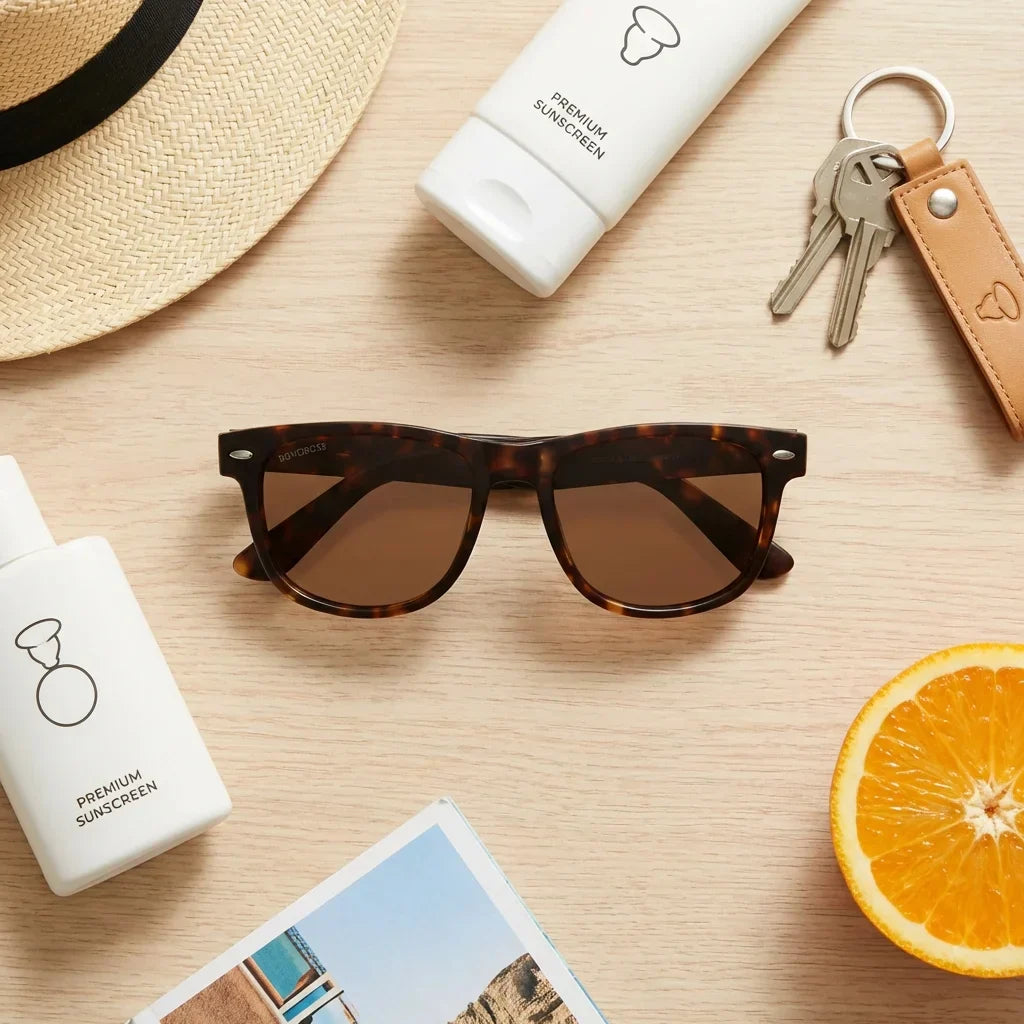 Acacia XL anteojos de sol carey tortoise diseño frontal para hombre y mujer #color_carey