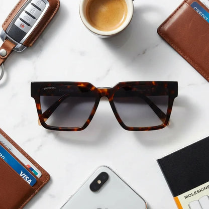 Montenegro acabado carey gafas de sol vista de frente #color_carey