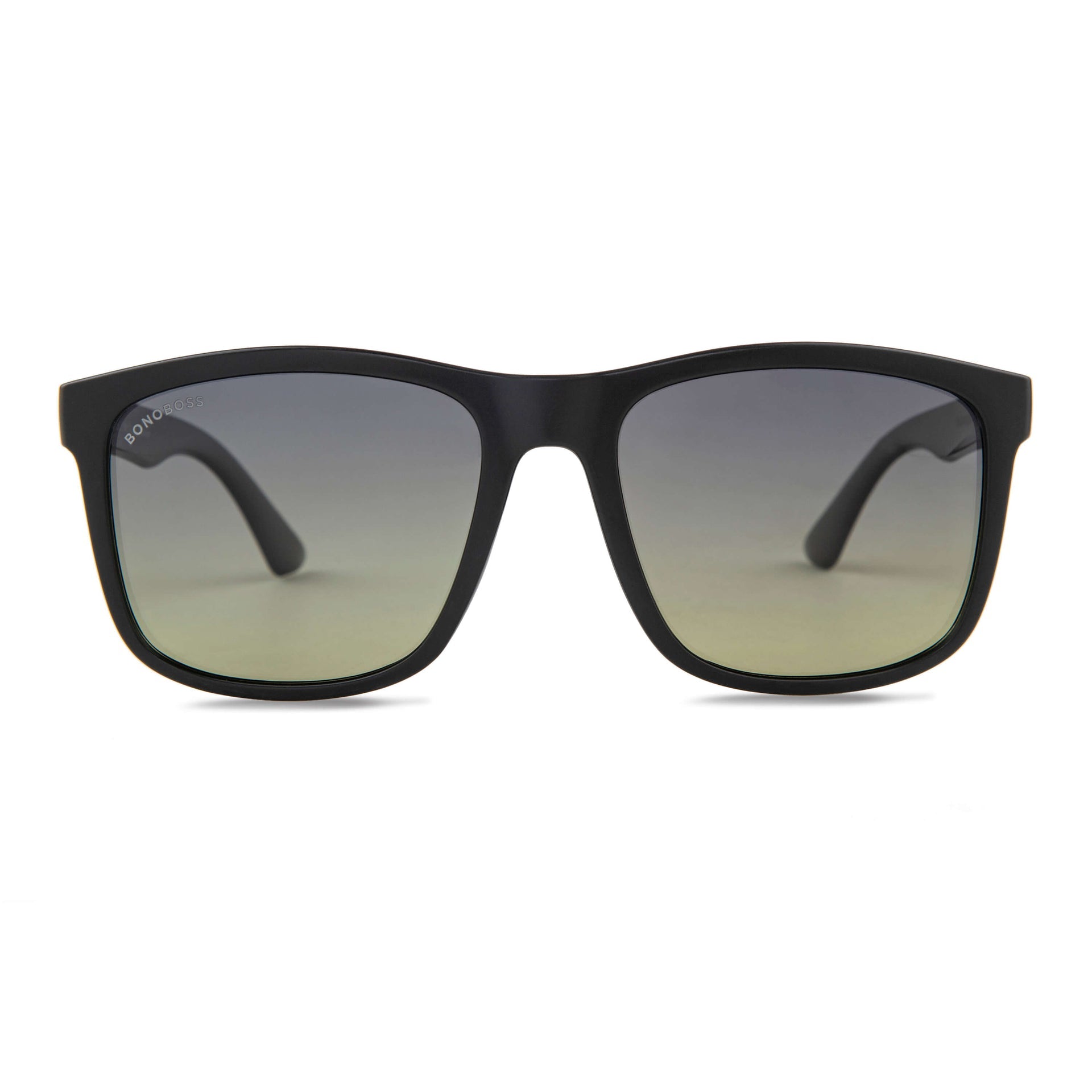 Rapanui RPET lentes polarizados negro vista frontal para mujer #color_negro