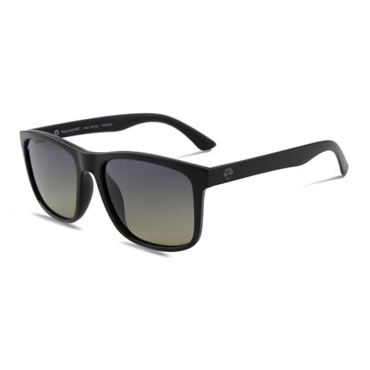 Rapanui RPET gafas polarizadas negro diseño frontal para mujer #color_negro