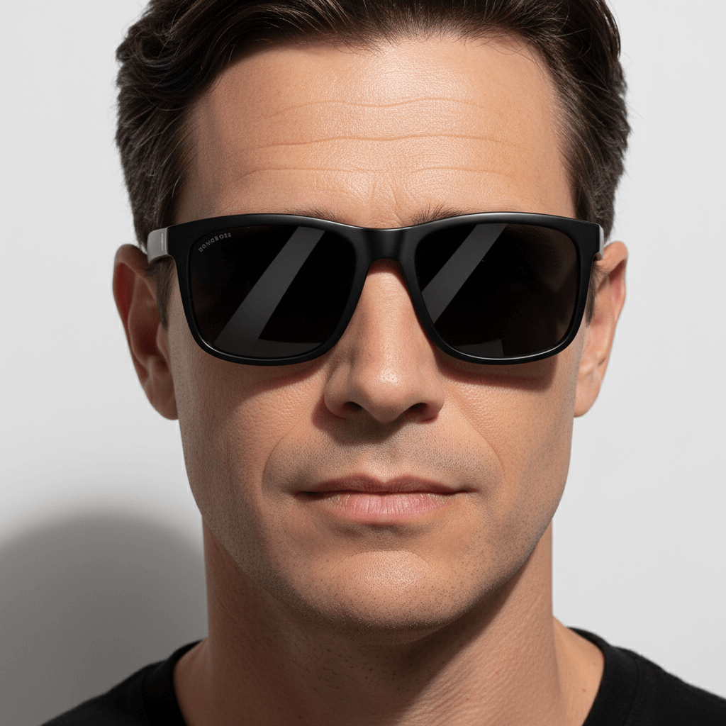 Packshot frontal Rapanui RPET lentes polarizados hombre dark classic #color_dark