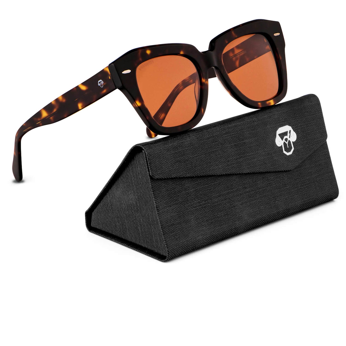 anteojos carey sol polarizados de moda para mujer. gafa para cara redonda y grande. Lentes polarizados ópticos rectangulares #color_carey