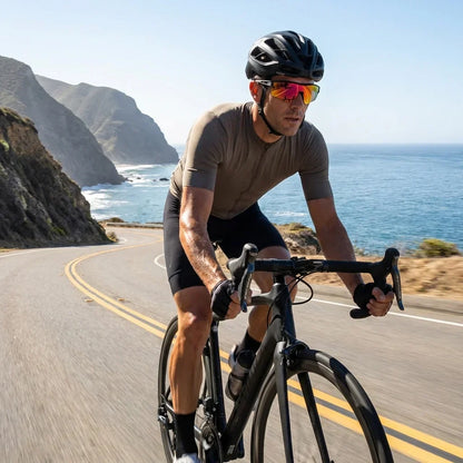 Bonoboss Strive Rojo - Ciclismo con lentes deportivos #editorial_action1 #color_rojo