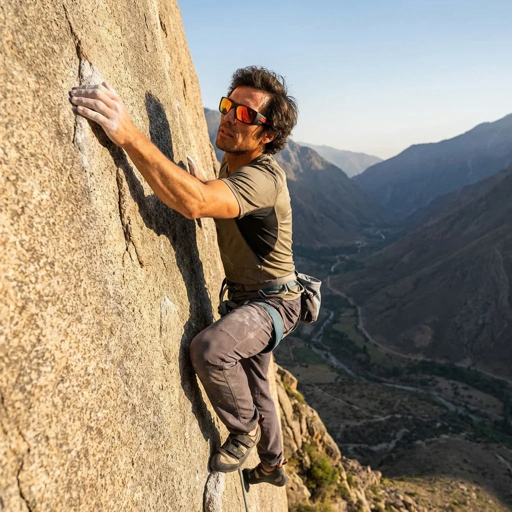 Bonoboss Futaleufu Espejado Rojo - Escalada con lentes deportivos #editorial_action6 #color_espejado-rojo