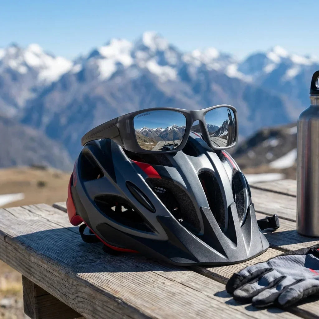 Bonoboss Futaleufu Espejado Silver - Detalle lentes deportivos composicion #editorial_detail1 #color_espejado-silver