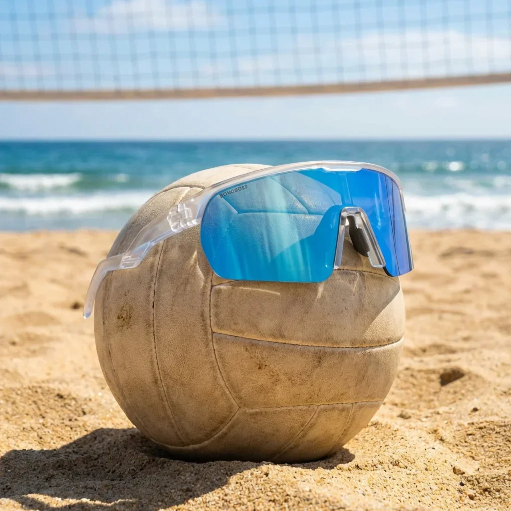 Bonoboss Bolt Sky - Detalle lentes deportivos primer plano #editorial_detail4 #color_sky