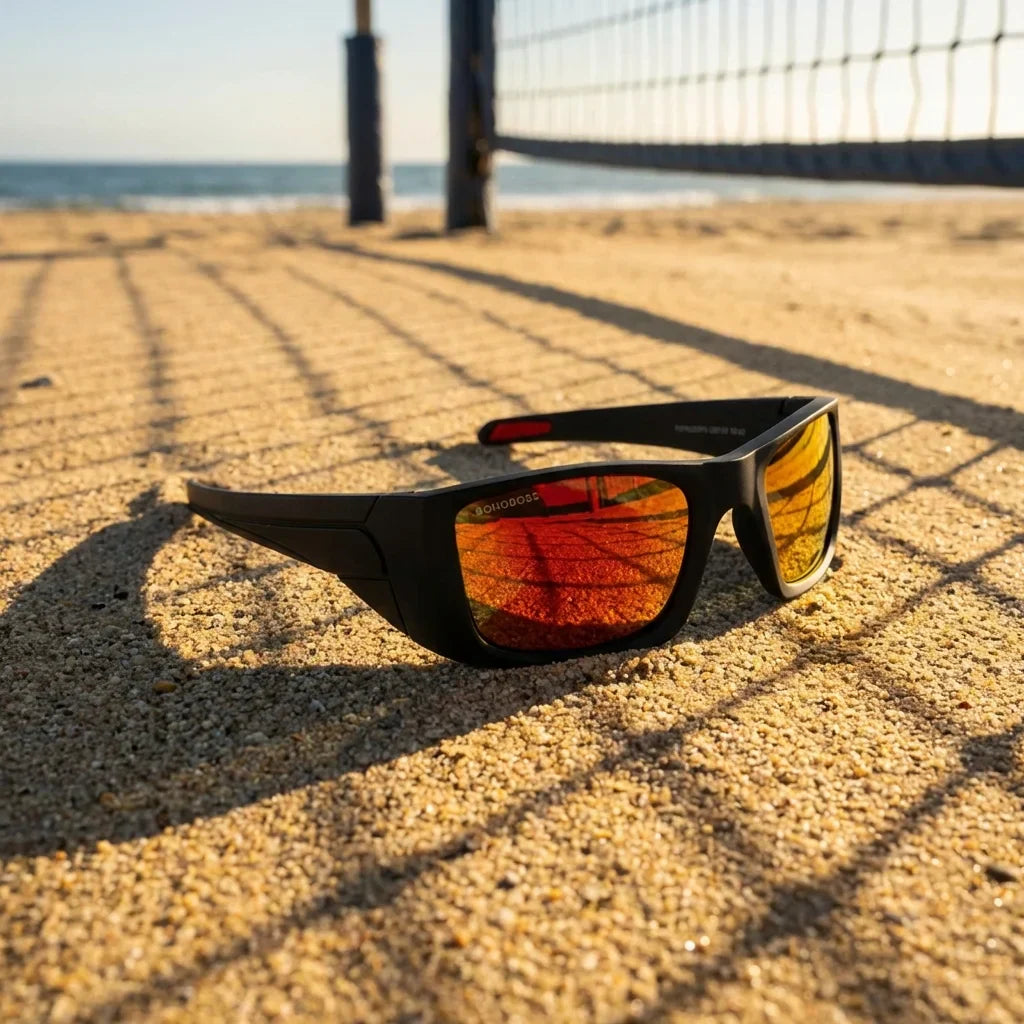 Bonoboss Futaleufu Espejado Rojo - Detalle lentes deportivos primer plano #editorial_detail4 #color_espejado-rojo