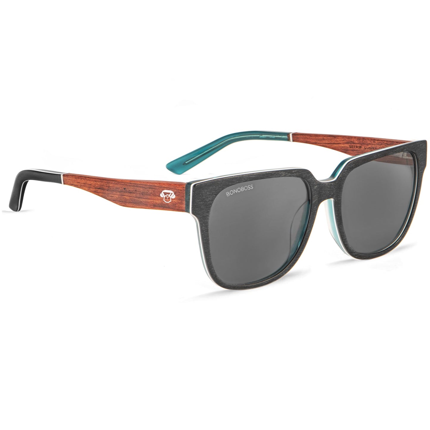 lentes de sol polarizados para hombre y mujer con antireflejo interno y varillas de madera natural sustentables #color_rosal