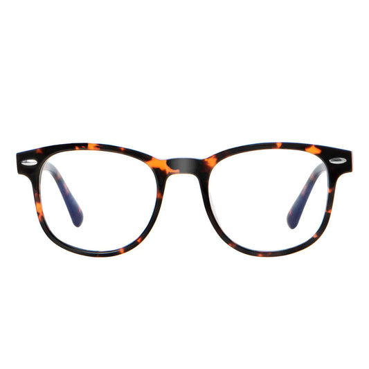 anteojos ovalados de acetato color carey para hombre y mujer de cara redonda grande filtro azul.  #color_carey