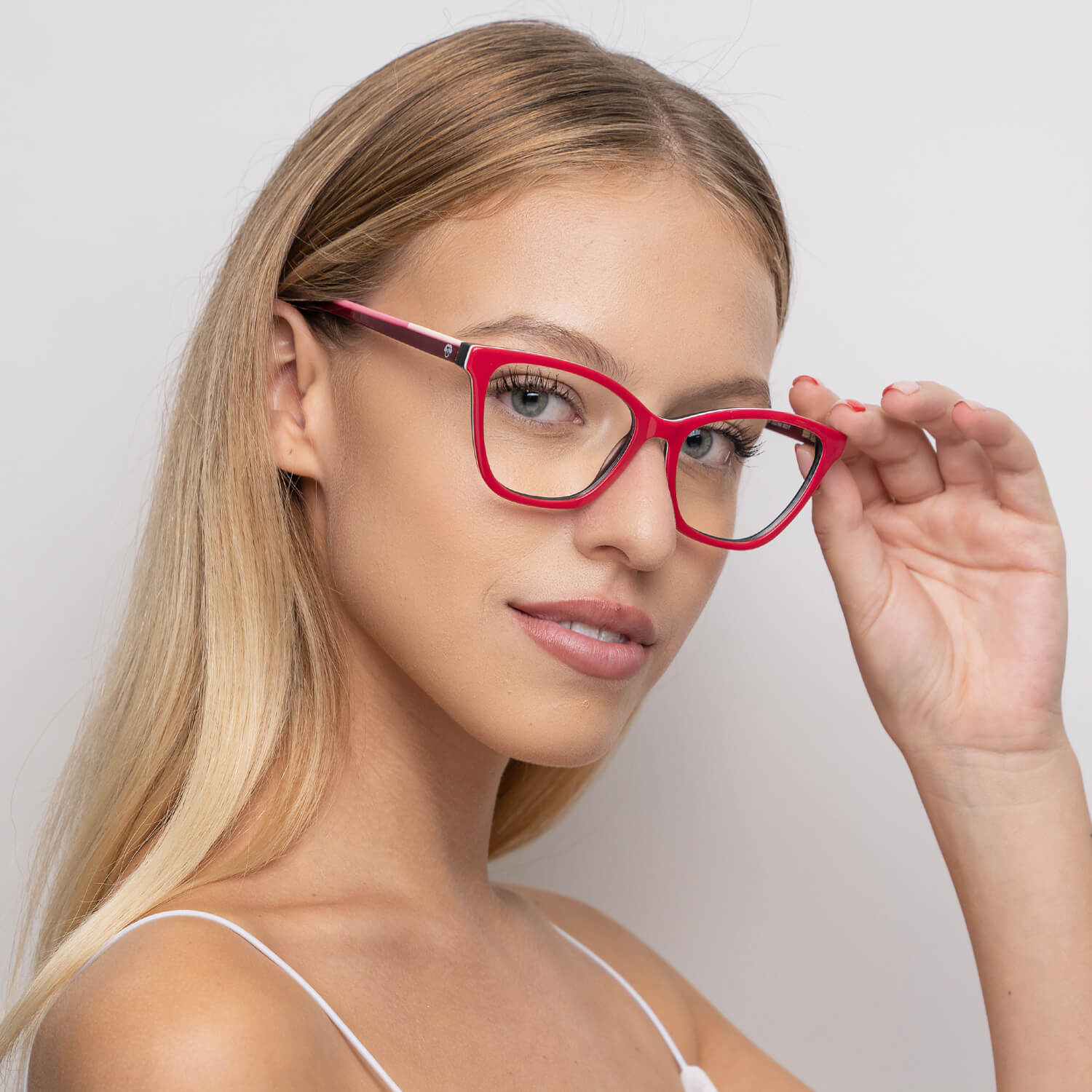 anteojos marcos opticos con receta envio gratis color rojo para mujer de cara redonda grande mayorista optica distribuidor#color_rojo