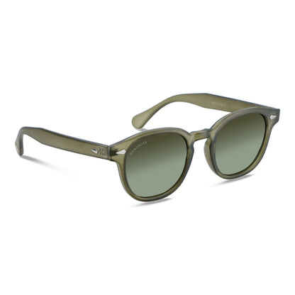 Waimea RPET gafas polarizadas con acabado premium vista frontal olive light #color_olive-light