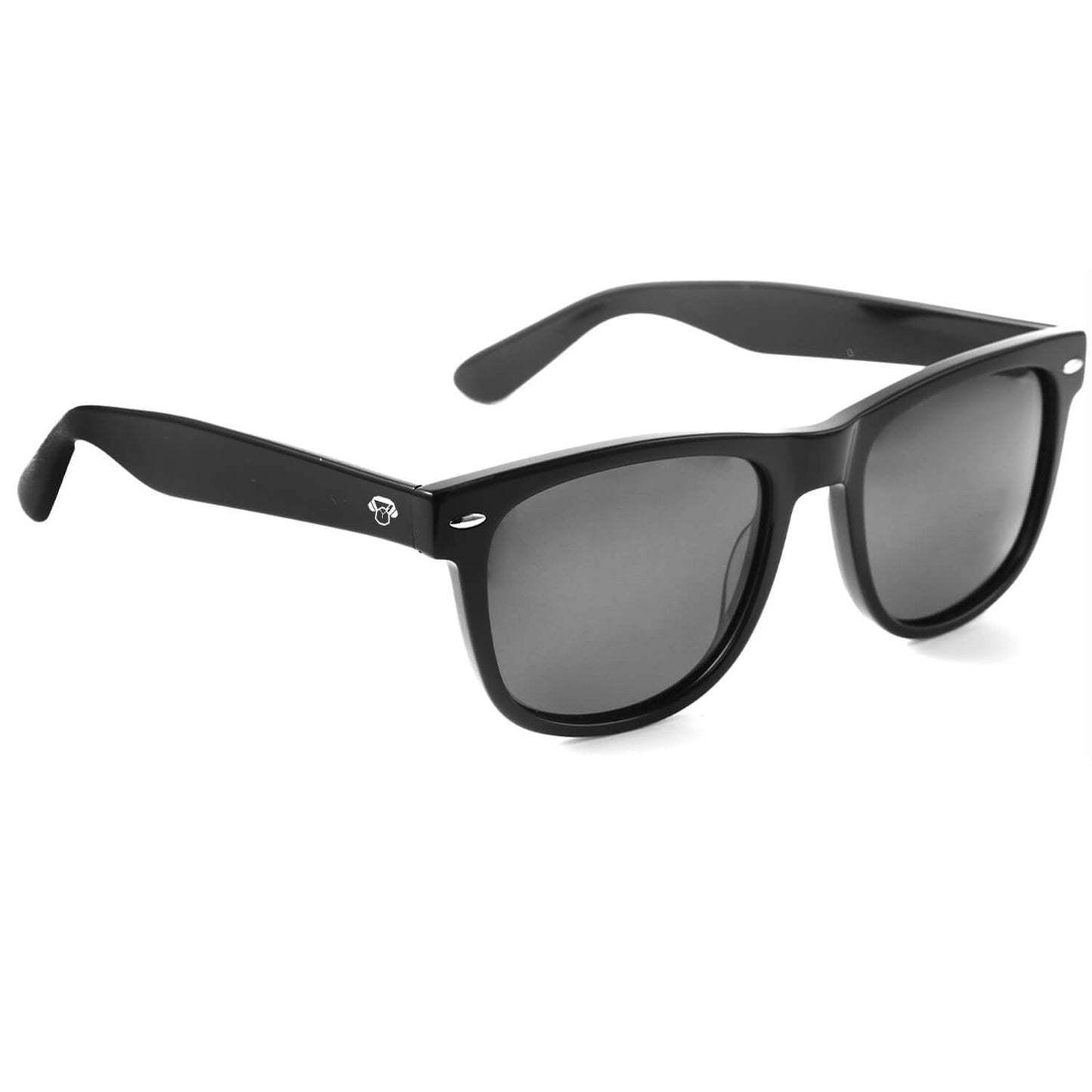 anteojos lentes de sol polarizados de color negro forma clásica para hombre y mujer de cara redonda con o sin receta optica grandes tamaño XL #color_negro