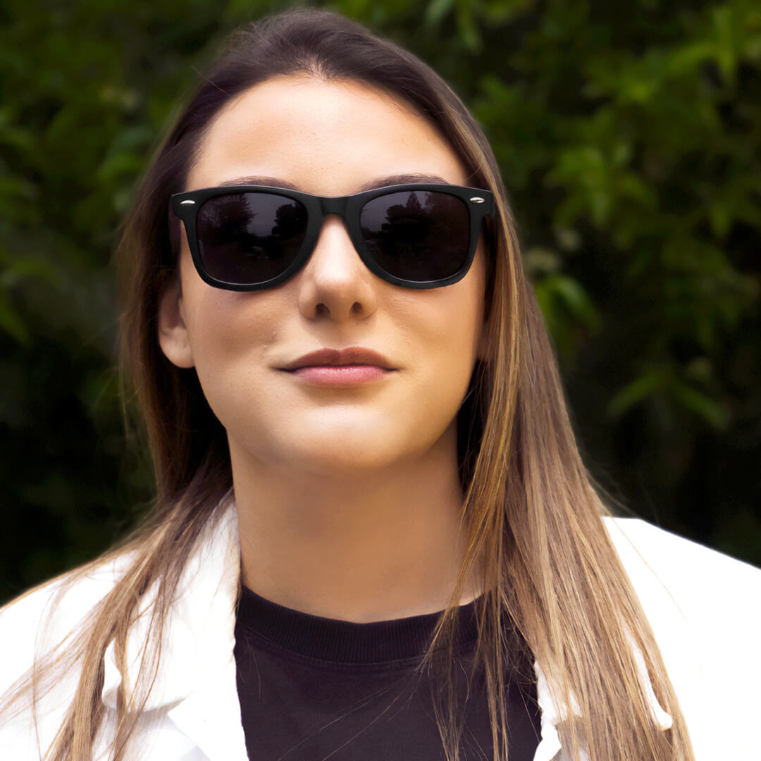 Acacio RPET gafas polarizadas negro diseño frontal para hombre y mujer #color_negro