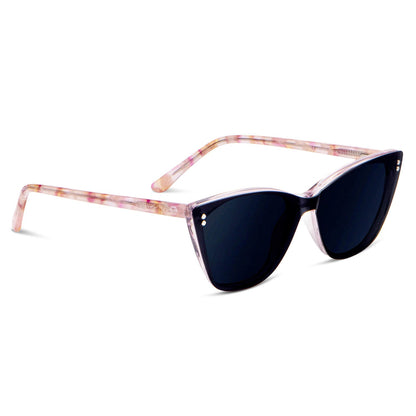 anteojos opticos agatados de mujer con clip de sol polarizado con sobrelente lentes con receta rosado montado#color_rosado