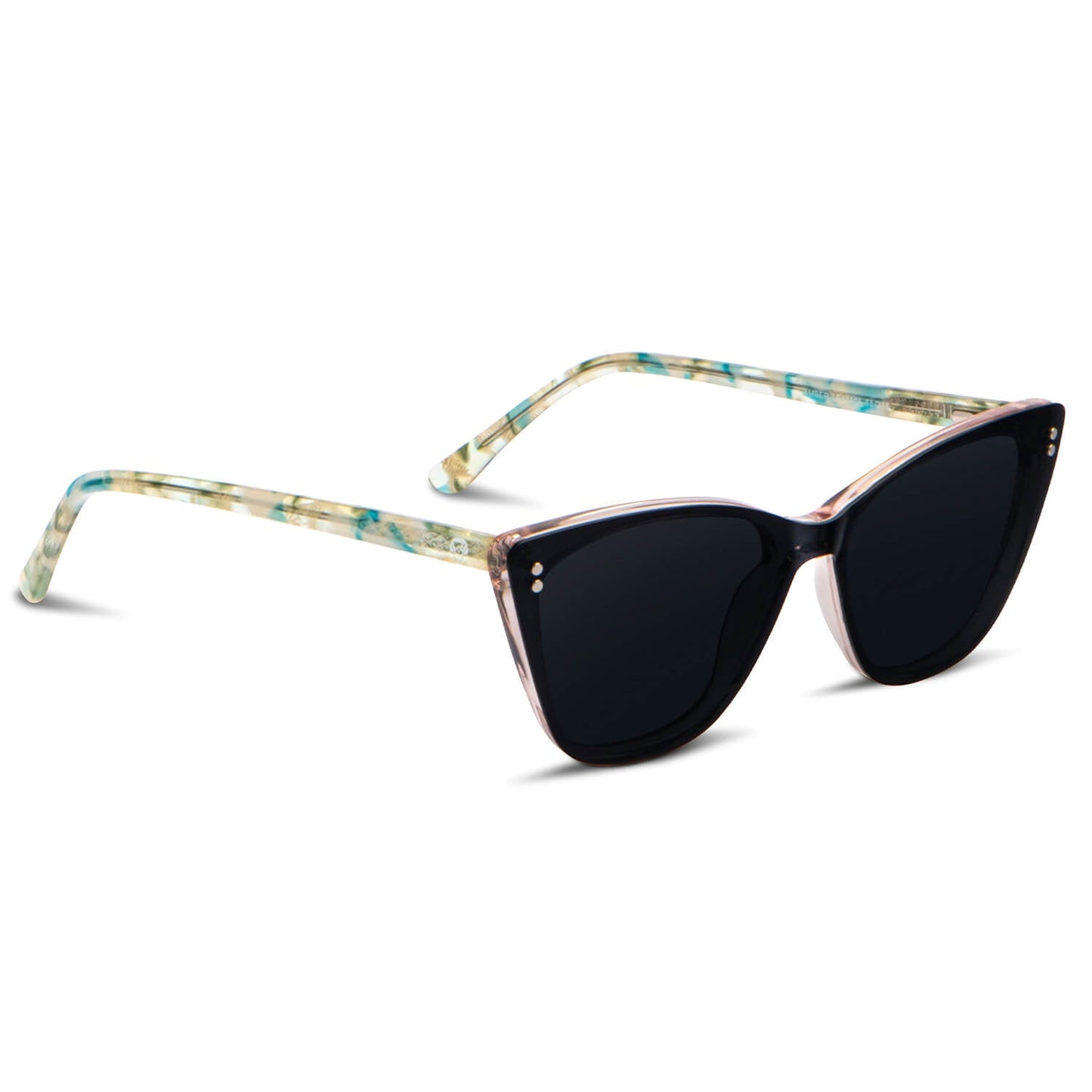 anteojos opticos agatados de mujer con clip de sol polarizado con sobrelente lentes con receta verde montado#color_verde