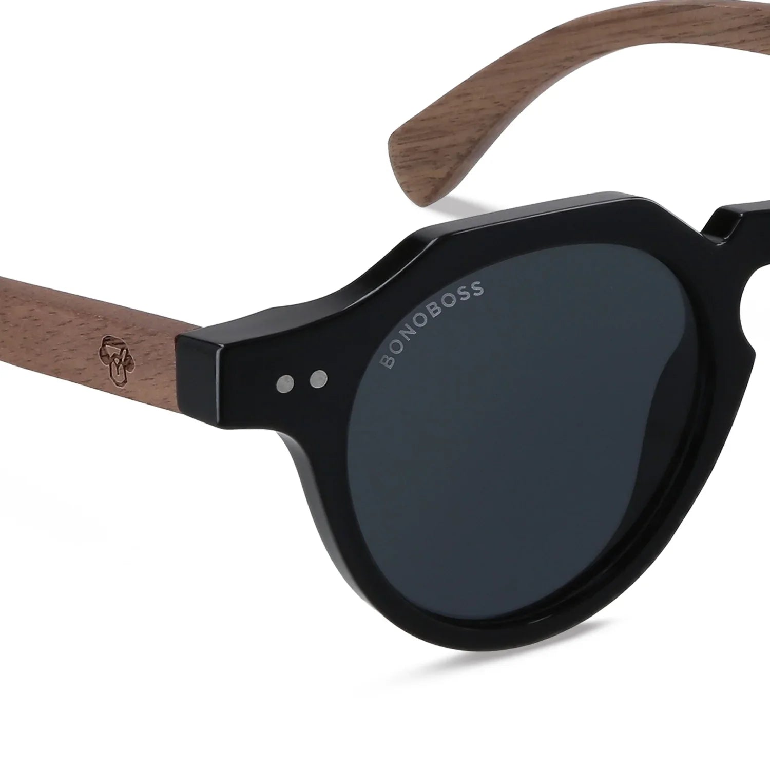 Lentes sol Angostura Negro detalle close-up polarizados UV400 Bonoboss #editorial_detail-3 #color_negro