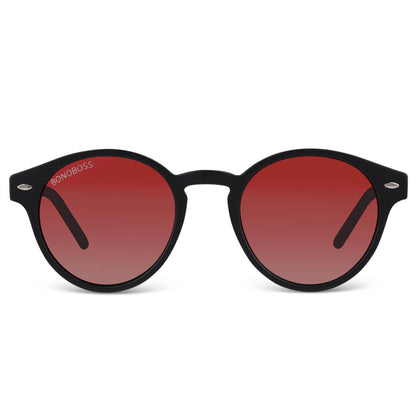 Joplin RPET lentes de sol rojo perspectiva 3/4 para mujer #color_rojo