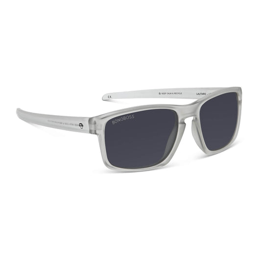 lentes anteojos de sol de platico reciclado rectangulares clasicos color transparente para mujer y hombre #color_degrade-azul