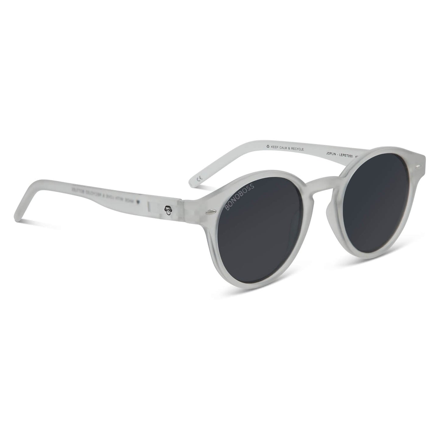 anteojos de sol polarizados plastico reciclado redondos para mujer y hombre color transparente cristal negro #color_transparente