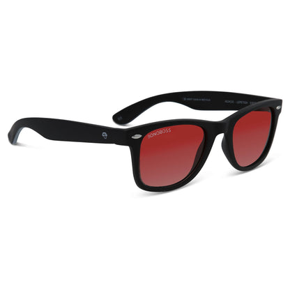 Acacio RPET lentes polarizados rojo visto de frente hombre y mujer #color_rojo