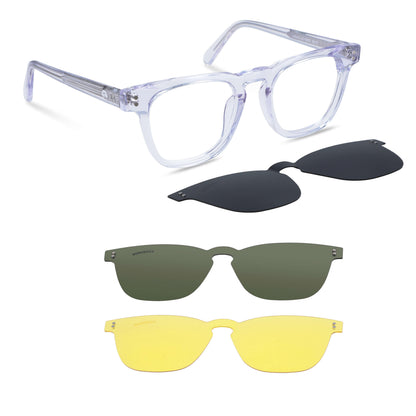 Lenga Clip Sol sobrelentes transparente vista frontal para mujer #color_transparente