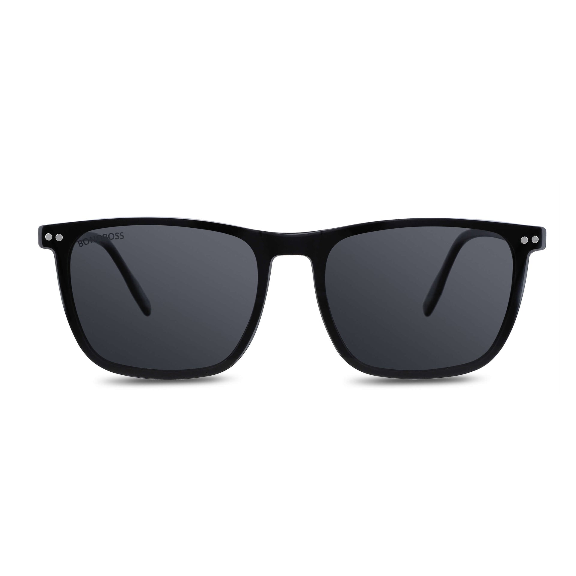 Rapanui Clip Sol lentes ópticos y de sol magnéticos negro diseño frontal para mujer #color_negro