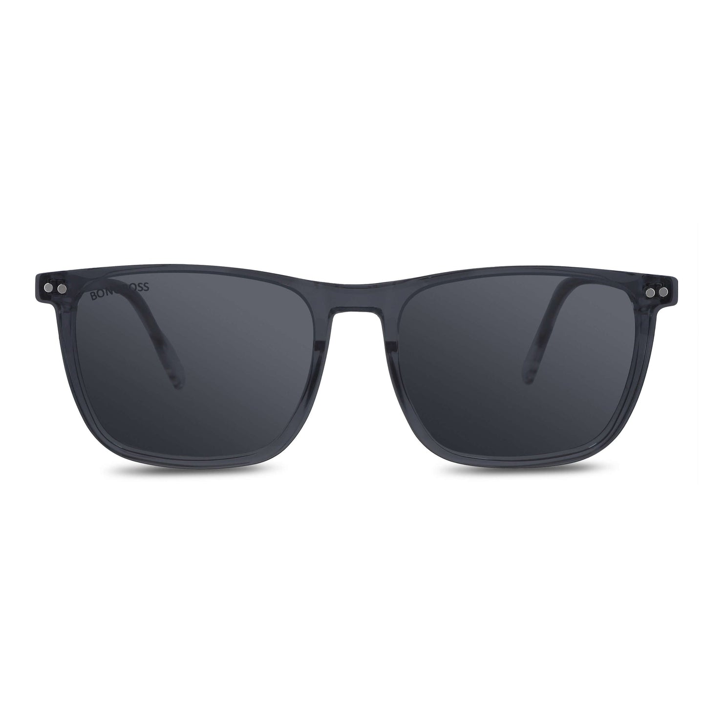 Vista frontal de Rapanui Clip Sol lentes clip on color transparente para mujer #color_transparente