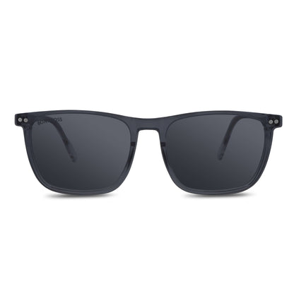 Vista frontal de Rapanui Clip Sol lentes clip on color transparente para mujer #color_transparente