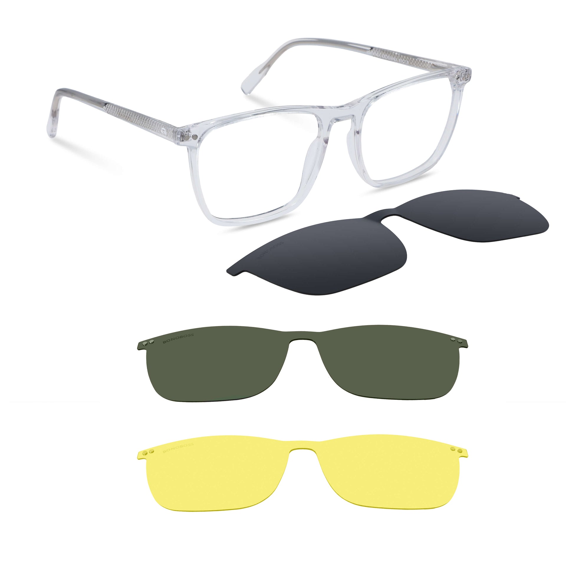 Rapanui Clip Sol sobrelentes transparente vista frontal para mujer #color_transparente