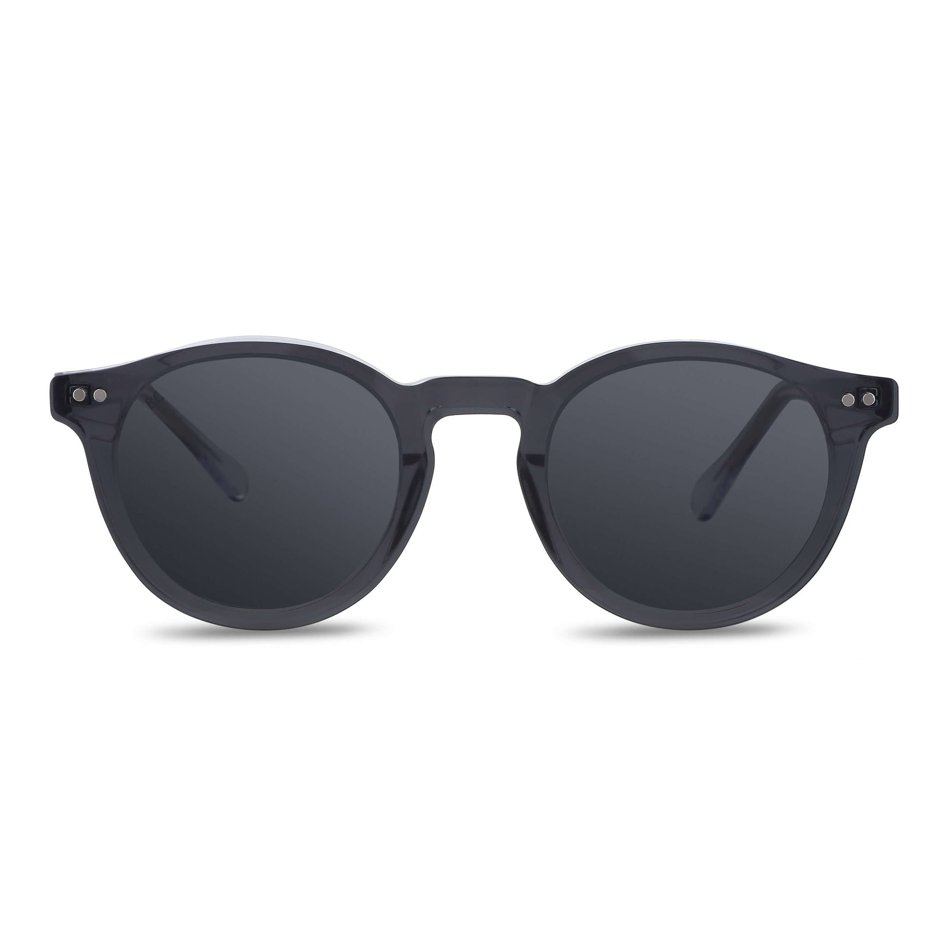 Vista frontal de Fran Clip Sol lentes ópticos clip on color transparente para mujer #color_transparente