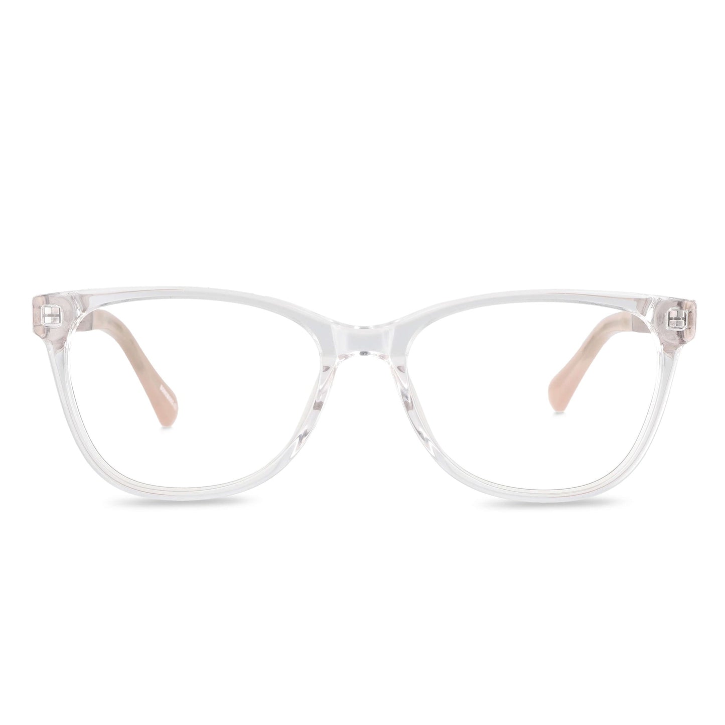Vista frontal de Hanga Roa lentes ópticos hombre color transparente #color_transparente