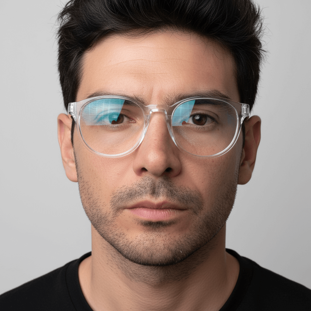 Vista frontal de Ashley lentes de lectura mujer color transparente #color_transparente