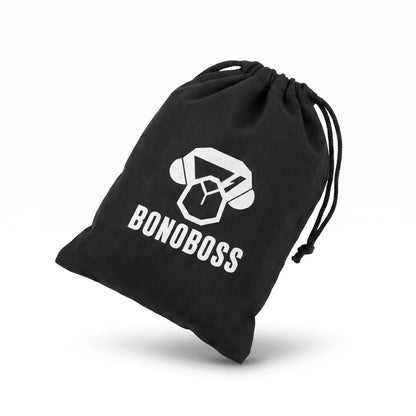 Bolso de Microfibra para Lentes Bonoboss 17x9 cm — vista tres cuartos sobre fondo blanco, set de 2 unidades