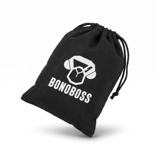 Bolso de Microfibra para Lentes Bonoboss 17x9 cm — vista tres cuartos sobre fondo blanco, set de 2 unidades
