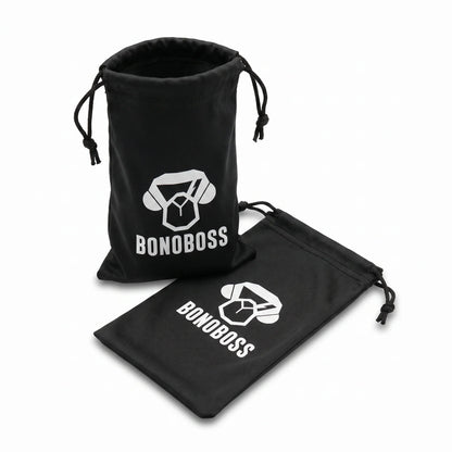 Bolso de Microfibra para Lentes Bonoboss 17x9 cm — set completo de unidades sobre fondo blanco, set de 2 unidades