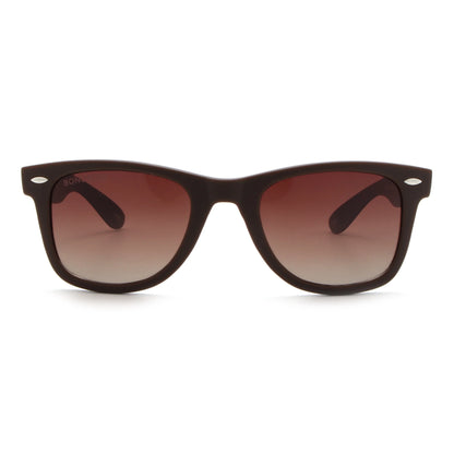 Acacia RPET Café lentes de sol cristal Gradiente Cafe vista frontal unisex madera reciclada #color_gradiente-cafe #foto_frontal