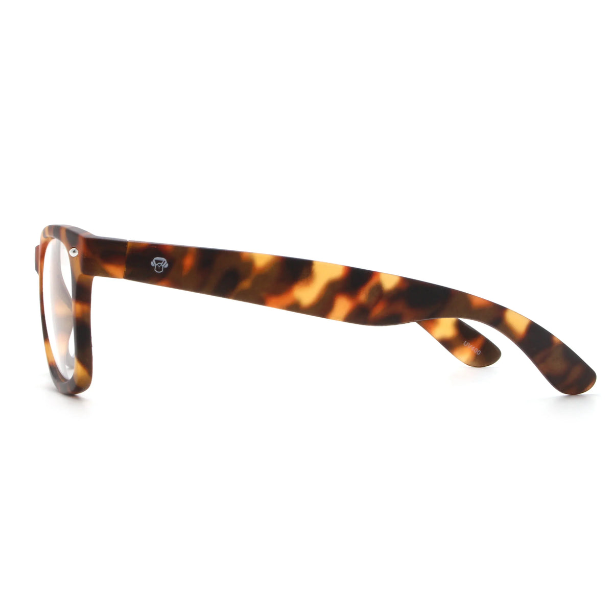 Acacia RPET Carey armazón óptico demo sin tinte vista lateral unisex plástico reciclado #color_carey